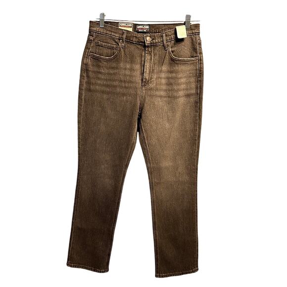 NWT Kirkland Black Jeans High Rise Straight Fit Size 8 Inseam 28 Basics Fall - Picture 1 of 11